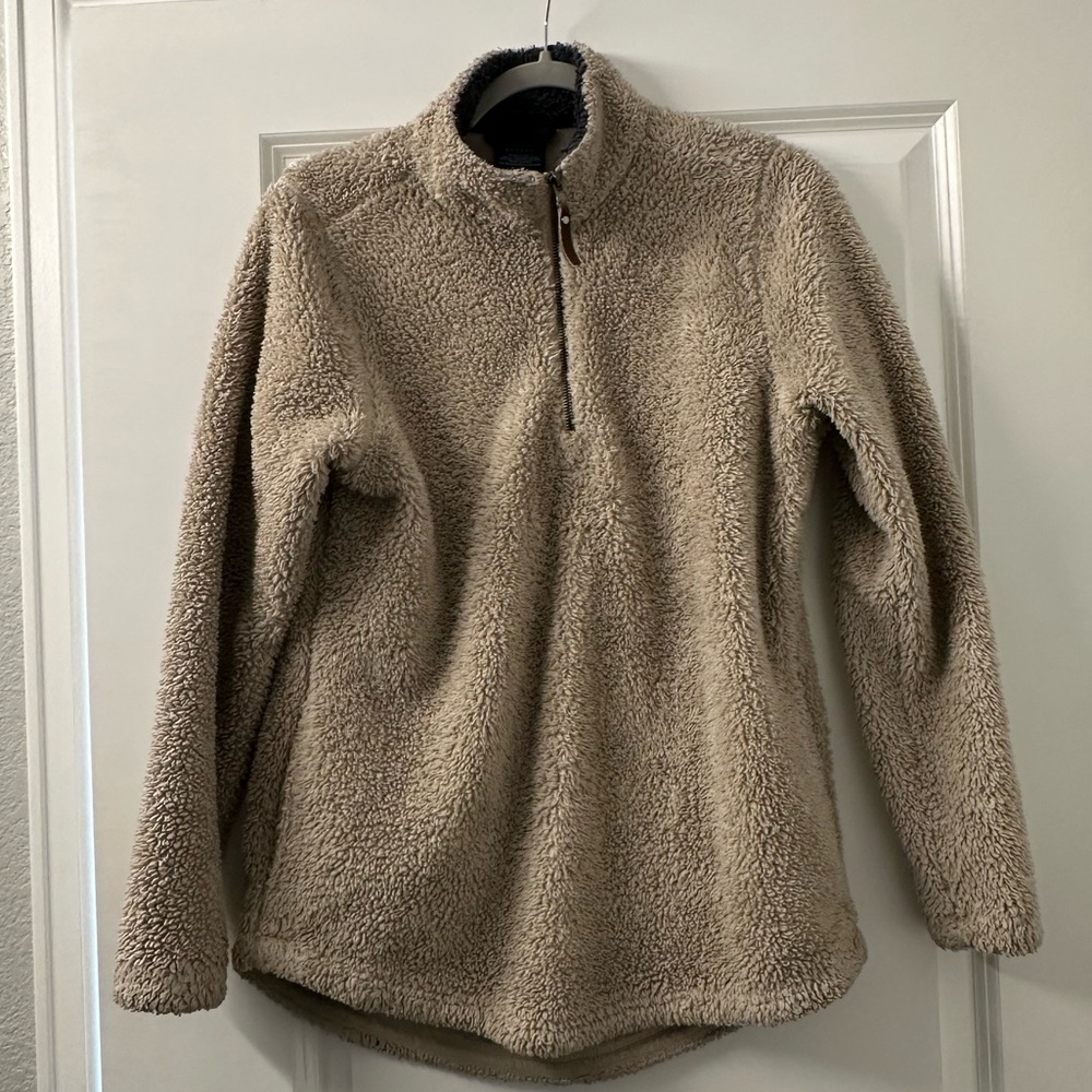 Women's Tan Fleece Pullover